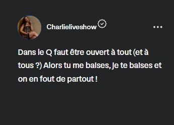 Charlieliveshow • MYM 276 - JOI - tu me baise je te baiser et on en fout partout.JPG Charlieliveshow • MYM 276 - JOI - tu me baise je te baiser et on en fout partout.JPG