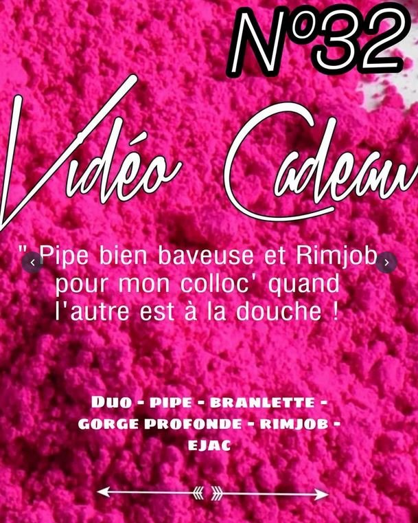 Laure_raccuzo • Vidéo cadeau n°32 - Pipe bien baveuse et Rimjob pour mon colloc quand I autre ...JPG