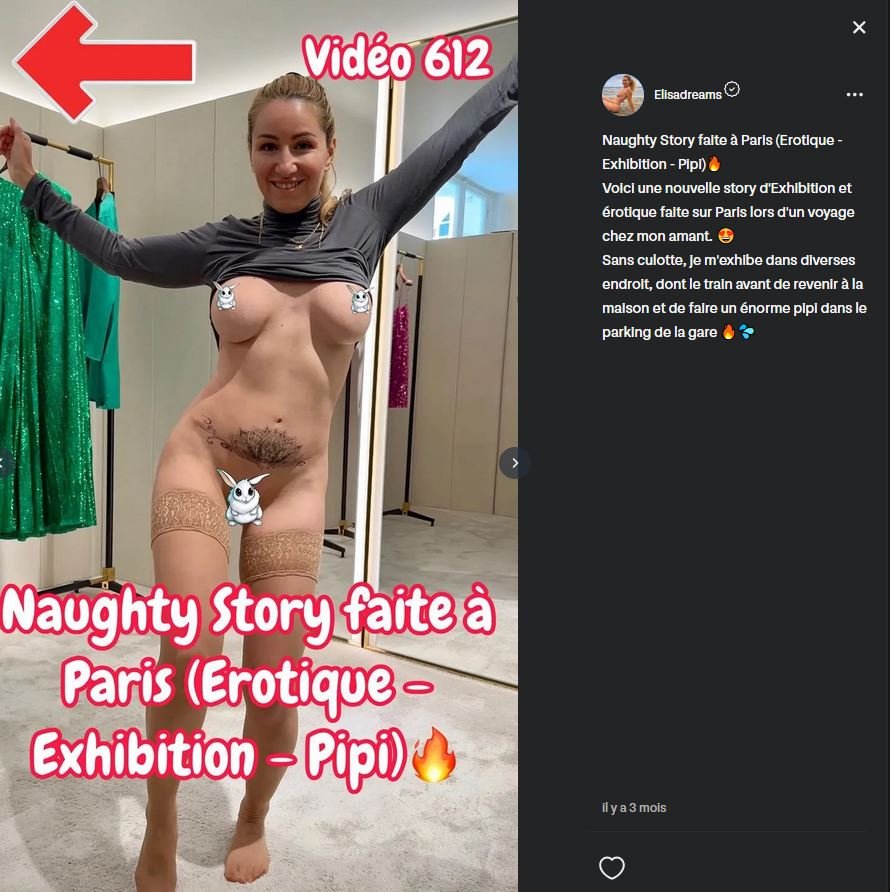 Elisadreams - Video 612 - Naughty Story faites a Paris - Erotique Exhibition Pipi.JPG