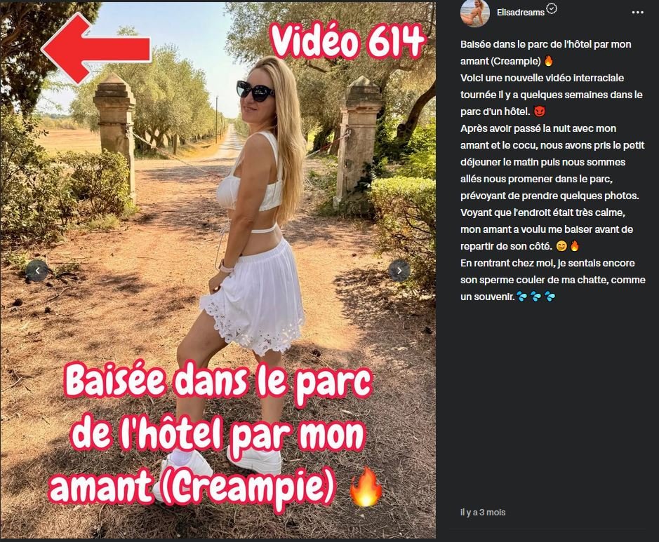Elisadreams - Video 614 - Baisée dans le parc de lhotel par mon amant CREAMPIE.JPG